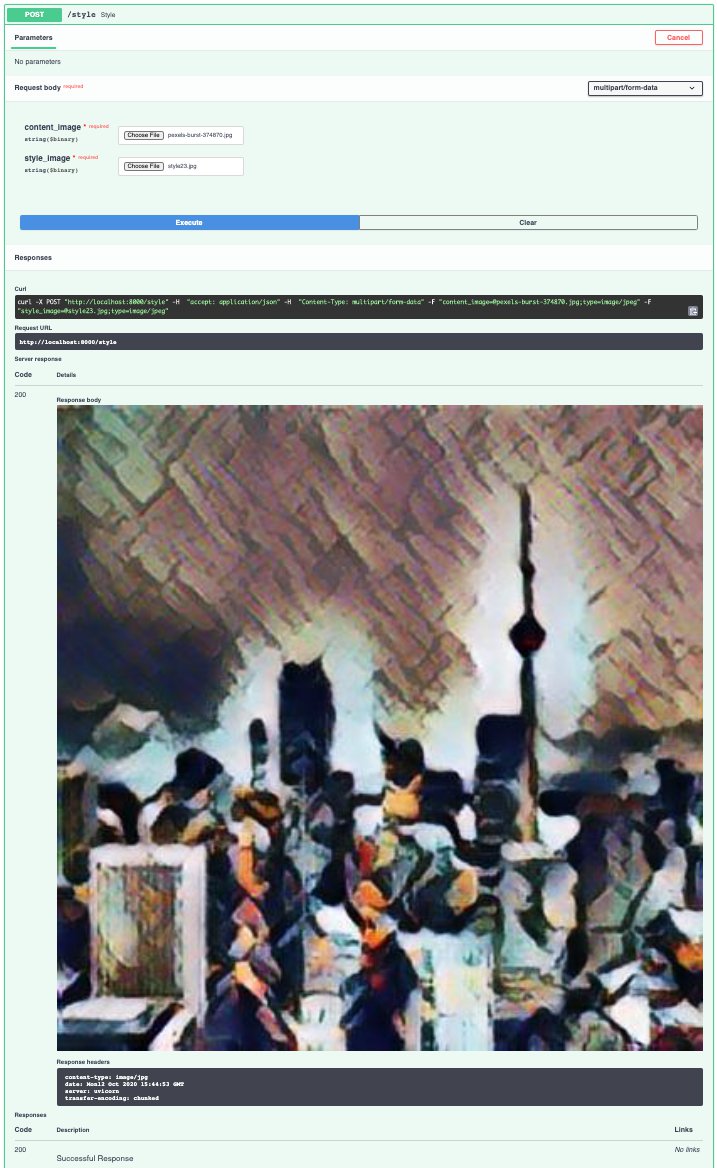 StyleTransferAPI